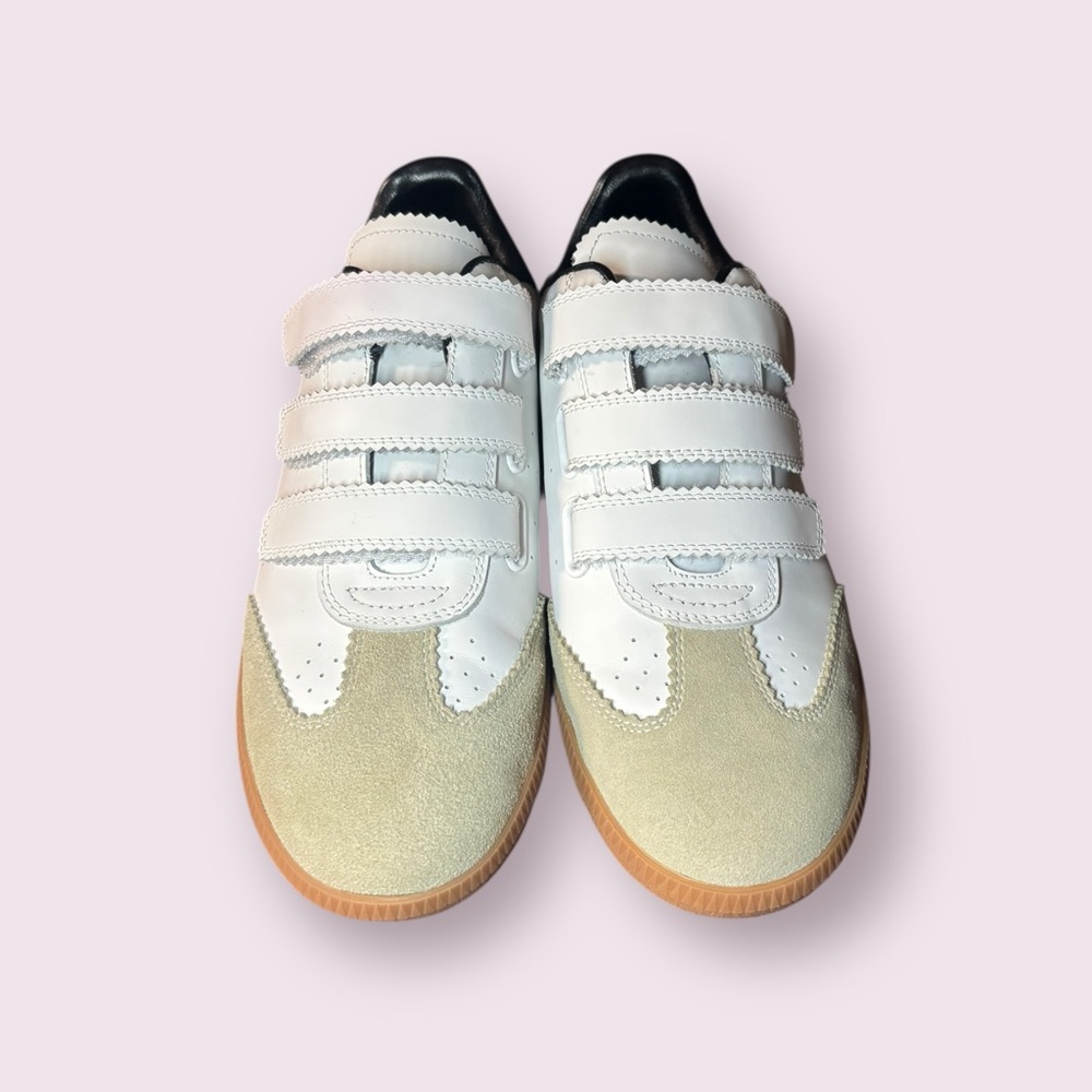 AUTHENTIC Isabel Marant Beth $500 White Leather  Size 40 Sneakers - Picture 4 of 7